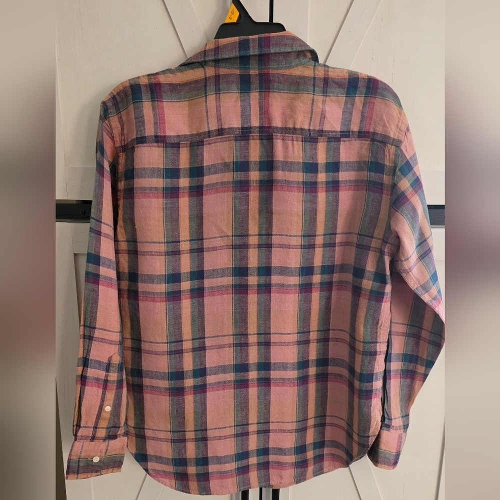 Ralph Lauren Pink and Blue Plaid Button Down Shirt - Picture 5 of 5